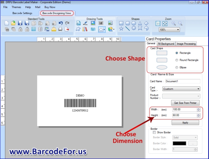 Adjust your Barcode Label Dimension